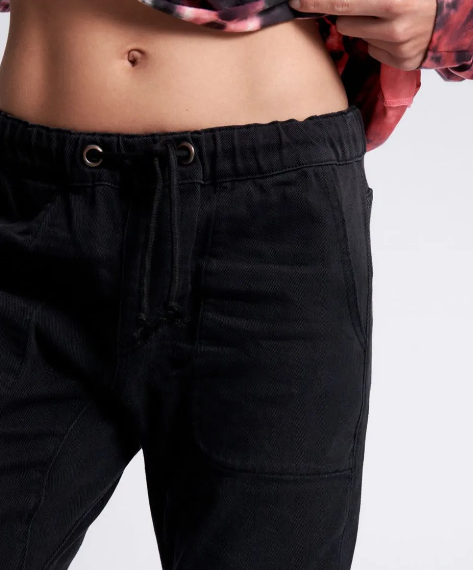 Denim Jeans|ONE TEASPOON Black Oak Shabbies Drawstring Boyfriend Jeans
