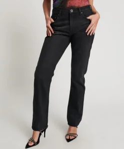 Denim Jeans|ONE TEASPOON Black Oak Truckers Mid Waist Straight Leg Jeans