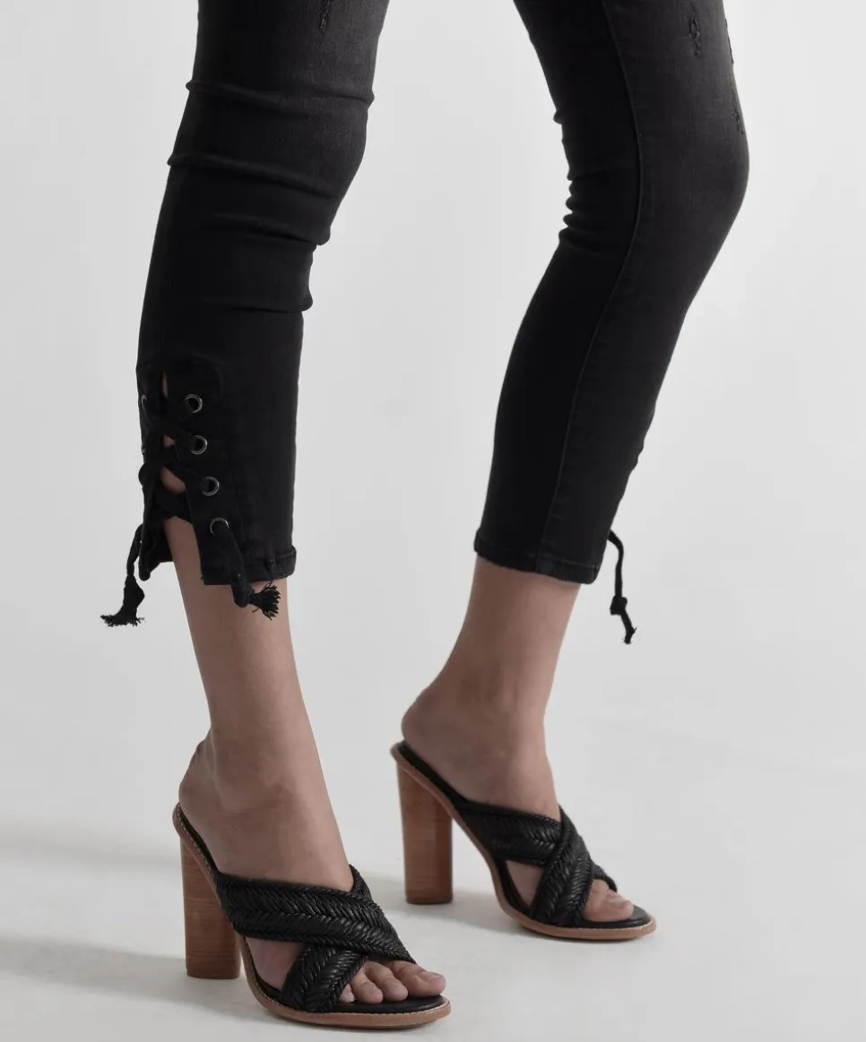 Denim Jeans|ONE TEASPOON Black Paris Tie Side Freebirds Ii