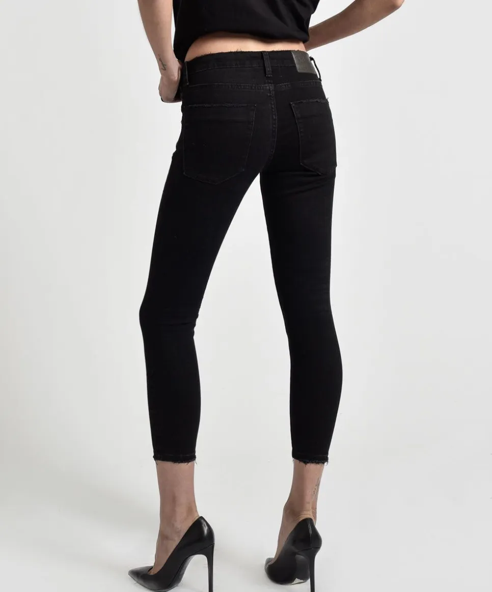 Denim Jeans|ONE TEASPOON Black Punk Freebirds Ii Low Waist Skinny Jeans