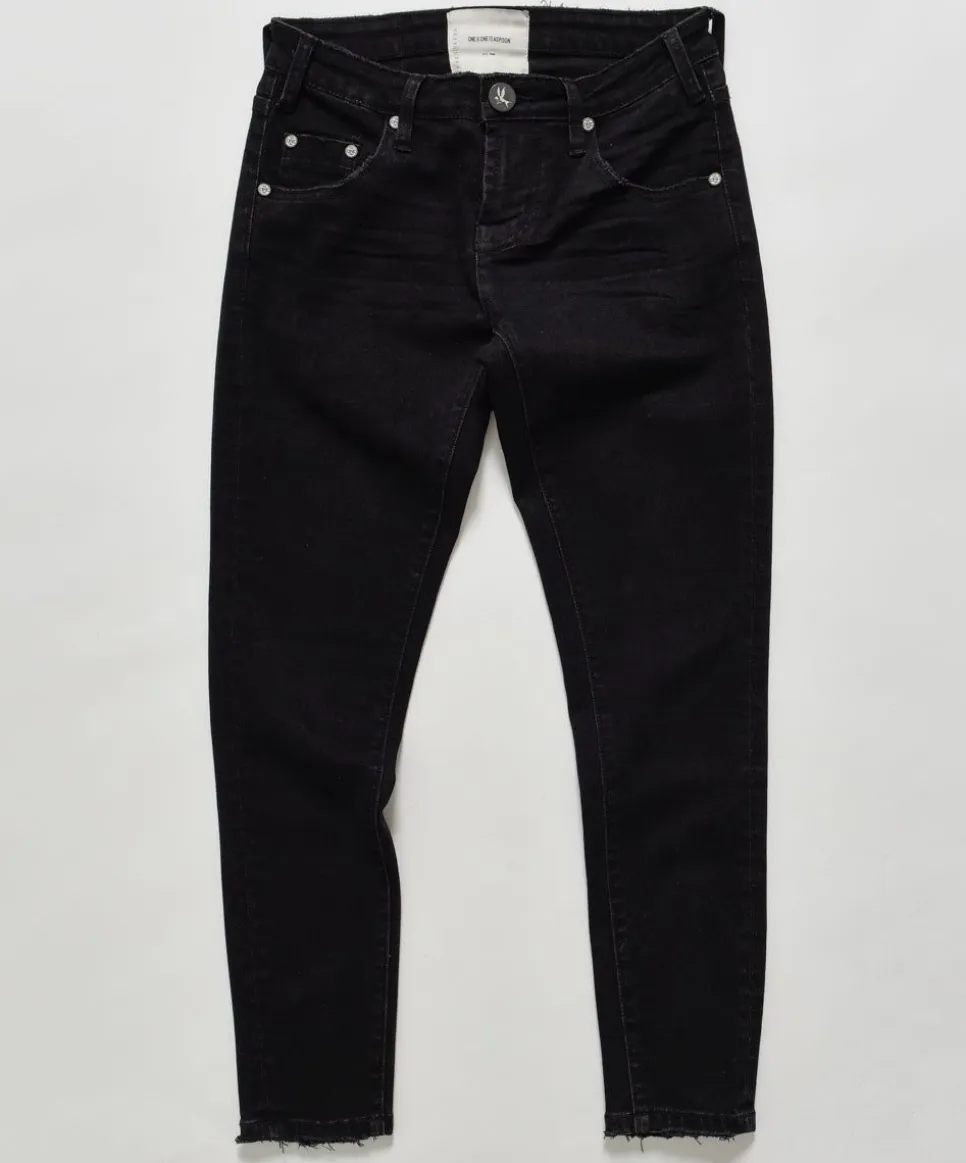 Denim Jeans|ONE TEASPOON Black Punk Freebirds Ii Low Waist Skinny Jeans