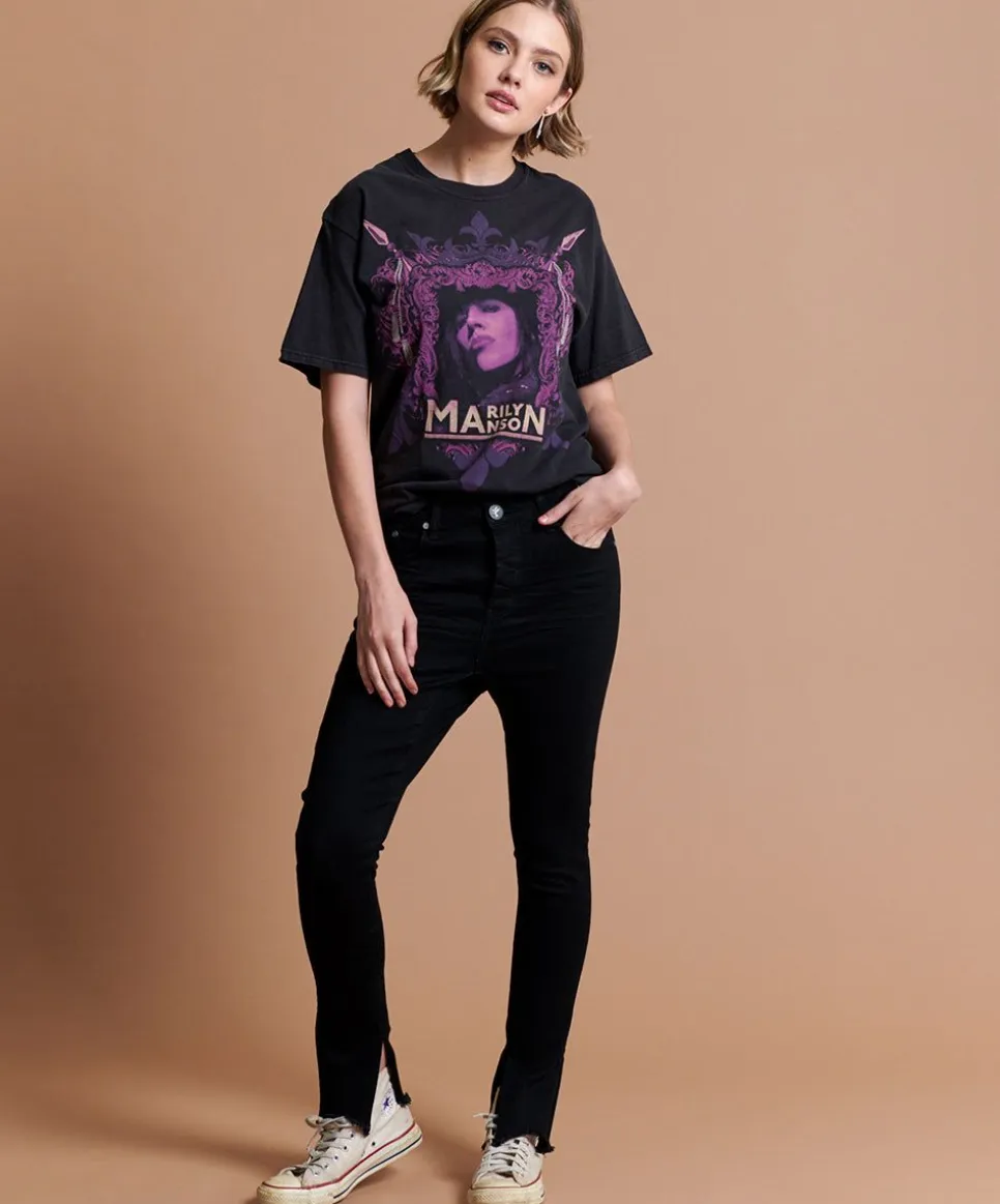 Denim Jeans|ONE TEASPOON Black Punk Kidds Drop Crotch Skinny Jeans