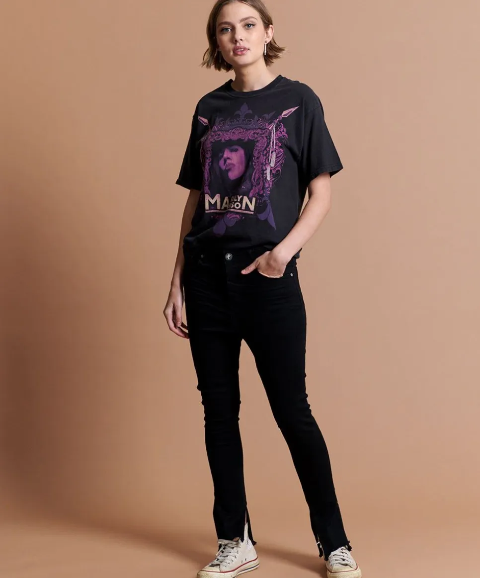 Denim Jeans|ONE TEASPOON Black Punk Kidds Drop Crotch Skinny Jeans