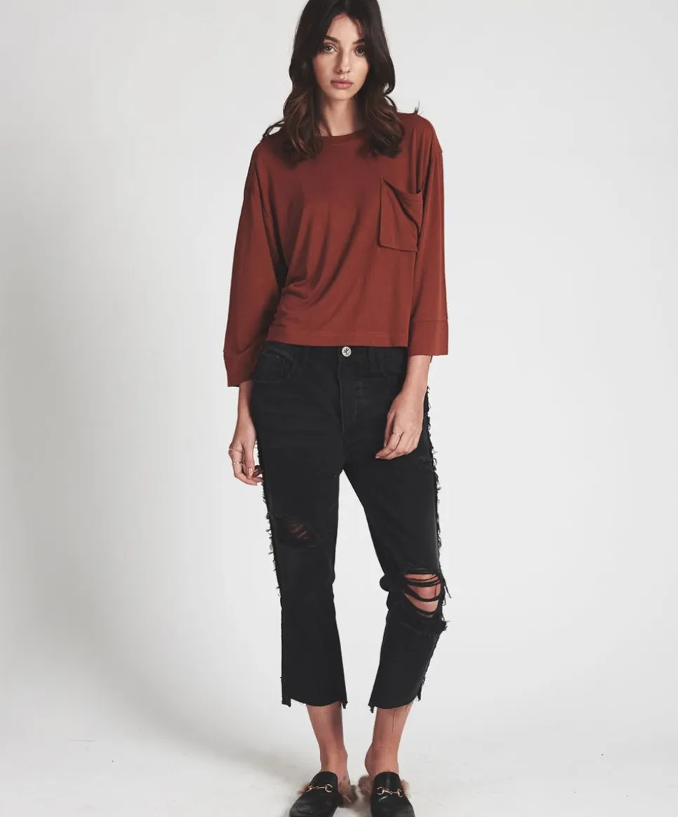 Denim Jeans|ONE TEASPOON Black Van Hooligans Low Waist Relaxed Straight Leg Jeans