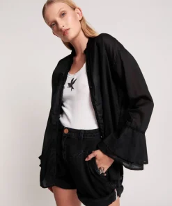 Shirts|ONE TEASPOON Black Voile Fantasie Shirt