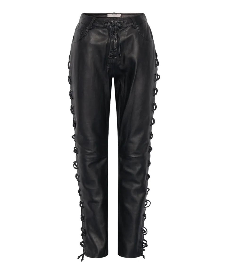 Bottoms|ONE TEASPOON Blacklight Leather Lace Up Pants