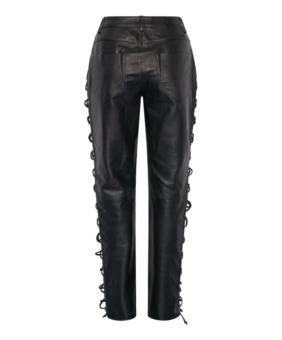 Bottoms|ONE TEASPOON Blacklight Leather Lace Up Pants