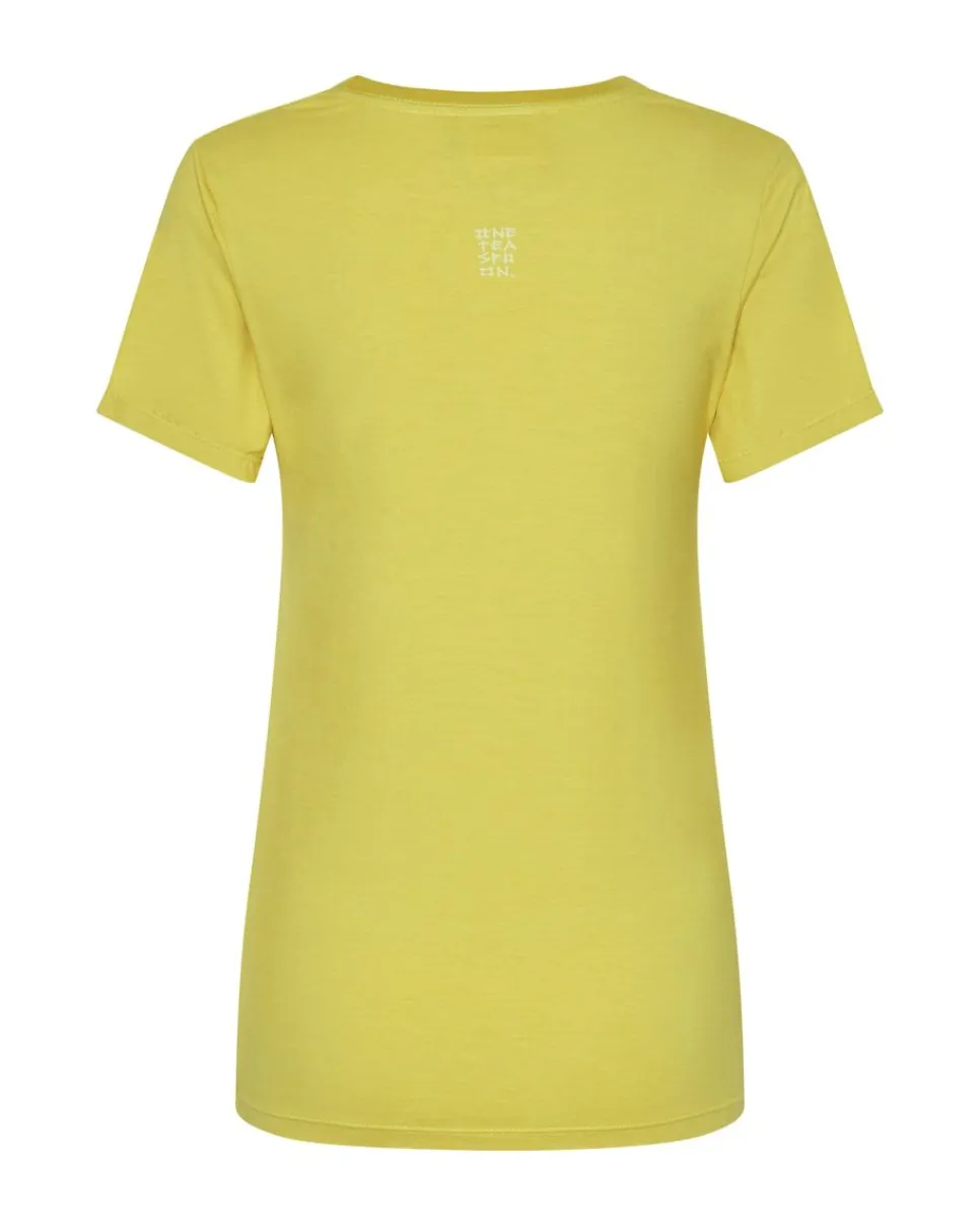 Graphic Tees|ONE TEASPOON Blazing Yellow Logo Fitted Tee