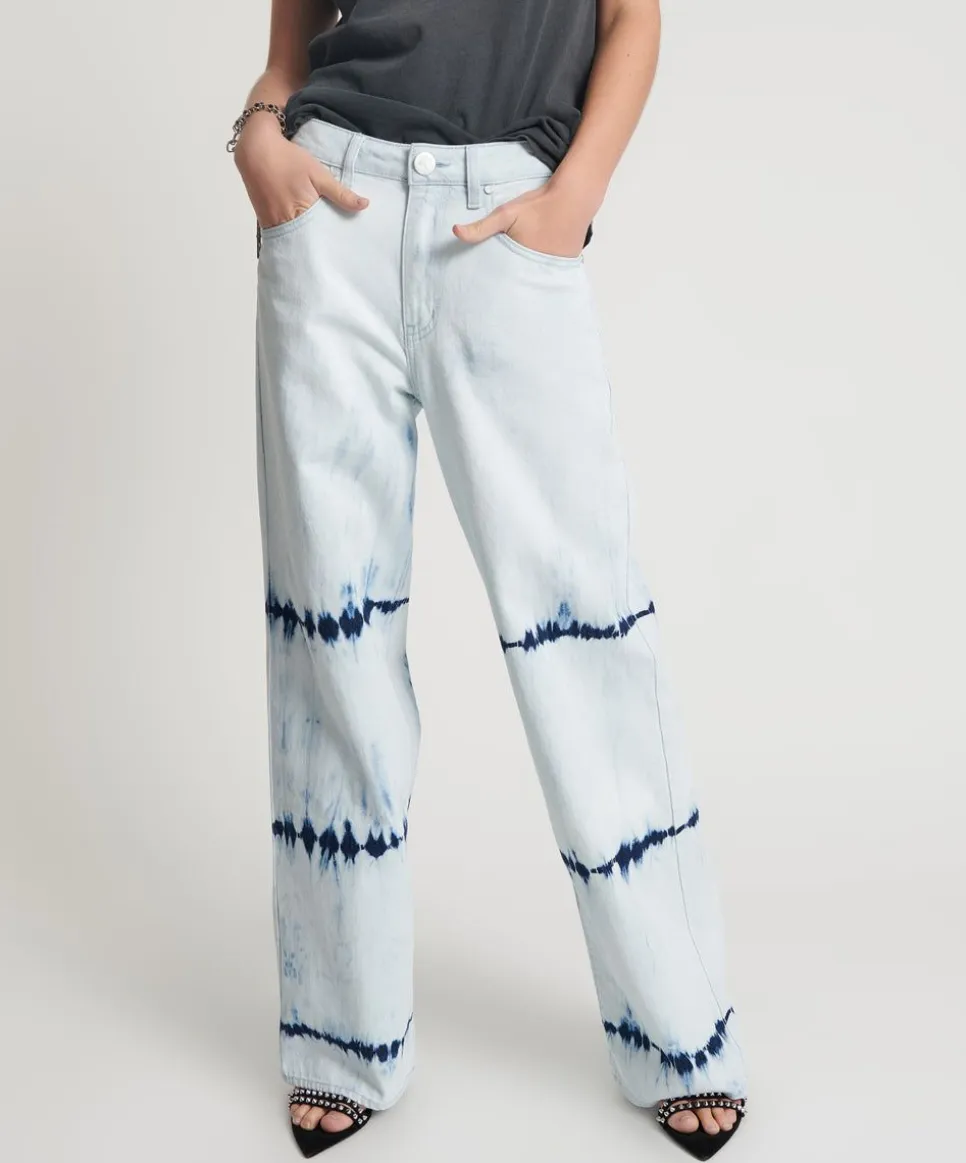 Denim Jeans|ONE TEASPOON Bleached Out Jackson Mid Waist Wide Leg Jeans