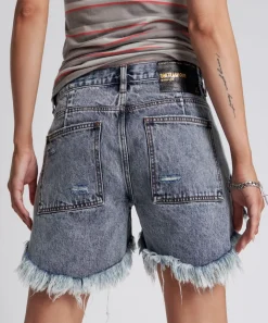 Denim Shorts|ONE TEASPOON Blue Blossom Marlon Low Waist Boyfriend Shorts