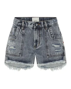 Denim Shorts|ONE TEASPOON Blue Blossom Marlon Low Waist Boyfriend Shorts