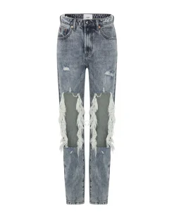 Denim Jeans|ONE TEASPOON Blue Blossom Super Messed Up High Waist Awesome Baggies Jeans