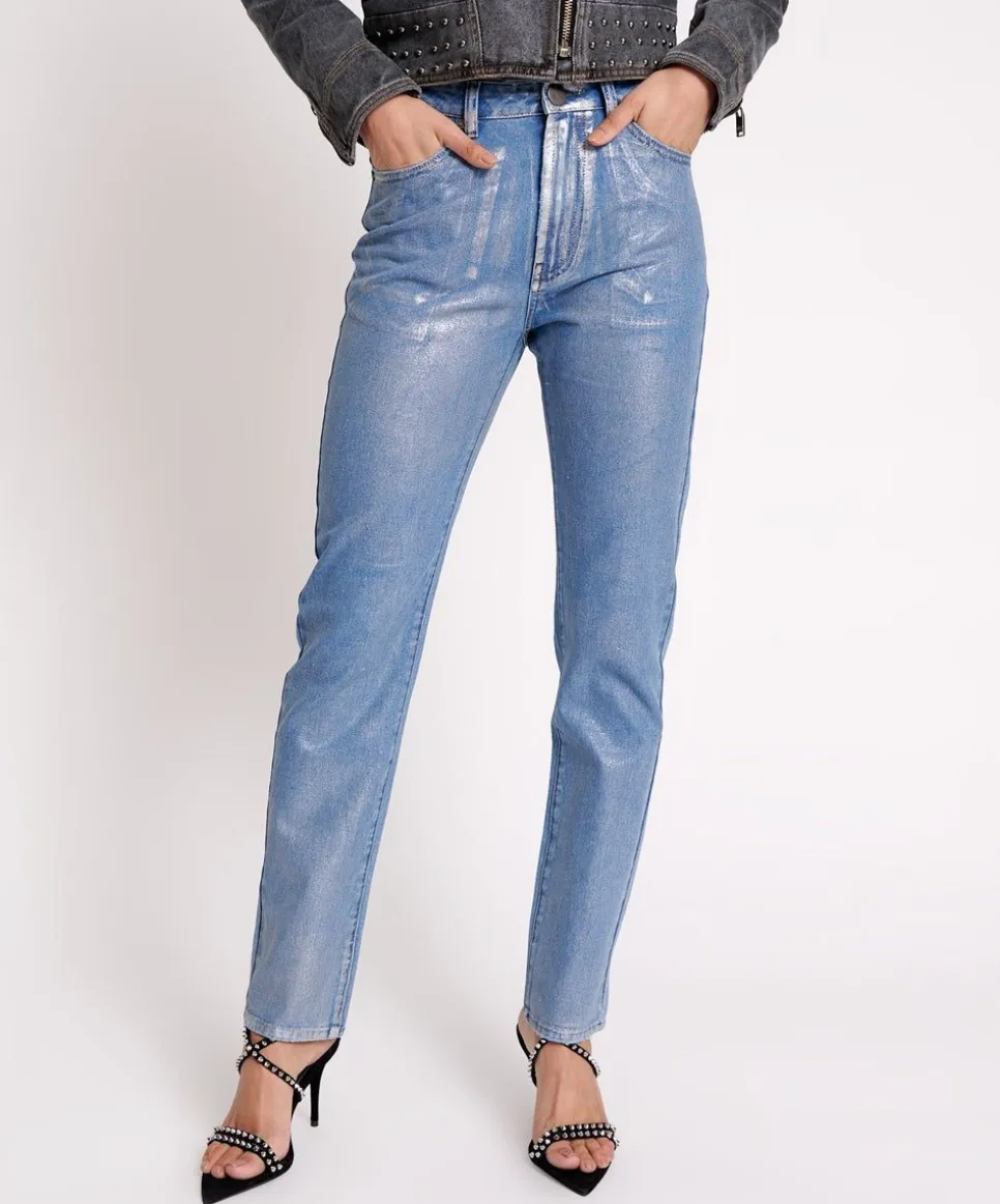 Denim Jeans|ONE TEASPOON Blue Future Awesome Baggies High Waist Straight Leg Jeans