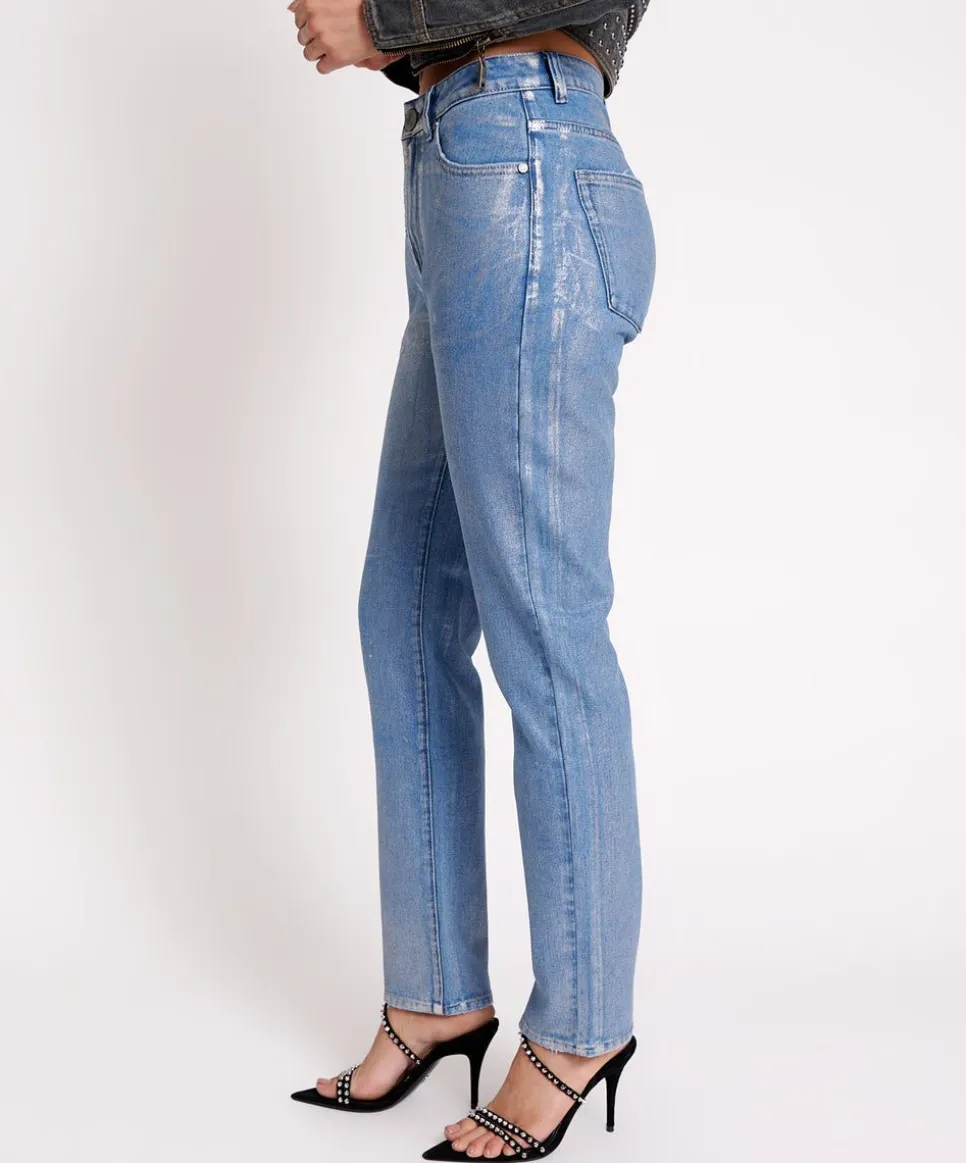 Denim Jeans|ONE TEASPOON Blue Future Awesome Baggies High Waist Straight Leg Jeans