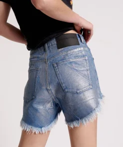 Denim Shorts|ONE TEASPOON Blue Future Bonitas High Waist Denim Shorts