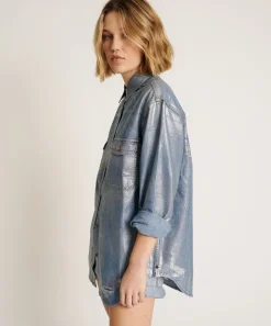 Shirts|ONE TEASPOON Blue Future Everyday Denim Shirt