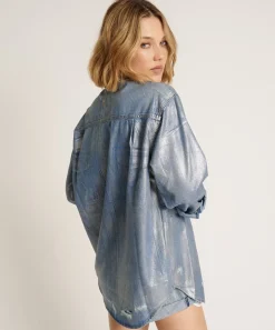 Shirts|ONE TEASPOON Blue Future Everyday Denim Shirt