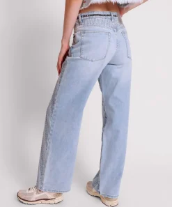 Denim Jeans|ONE TEASPOON Blue Galaxy Jackson Mid Waist Wide Leg Jeans