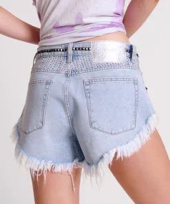 Denim Shorts|ONE TEASPOON Blue Galaxy Rollers Denim Shorts