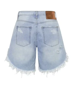 Denim Shorts|ONE TEASPOON Blue Latte Frankies Long Length Denim Shorts