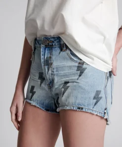 Denim Shorts|ONE TEASPOON Blue Lightning Bonita High Waist Denim Shorts
