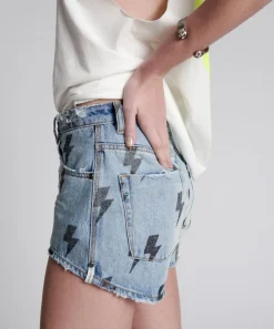 Denim Shorts|ONE TEASPOON Blue Lightning Bonita High Waist Denim Shorts