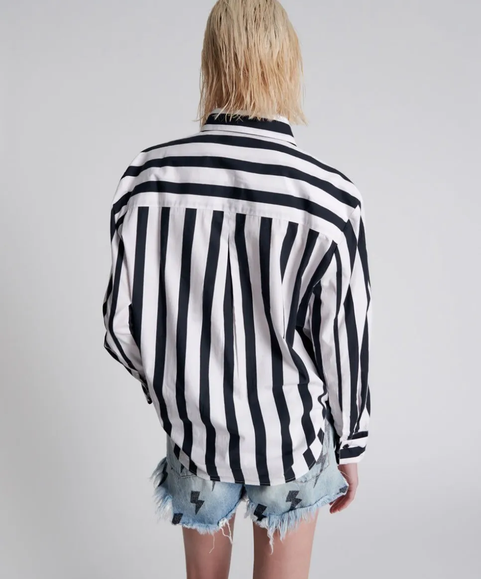 Denim Shorts|ONE TEASPOON Blue Lightning Le Wolves Mid Length Denim Shorts