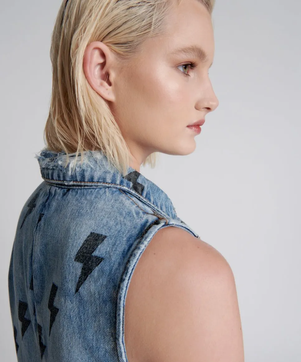 Denim Jumpsuits|ONE TEASPOON Blue Lightning Mini Braxton Jumpsuit