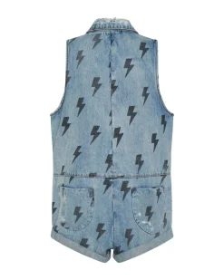 Denim Jumpsuits|ONE TEASPOON Blue Lightning Mini Braxton Jumpsuit