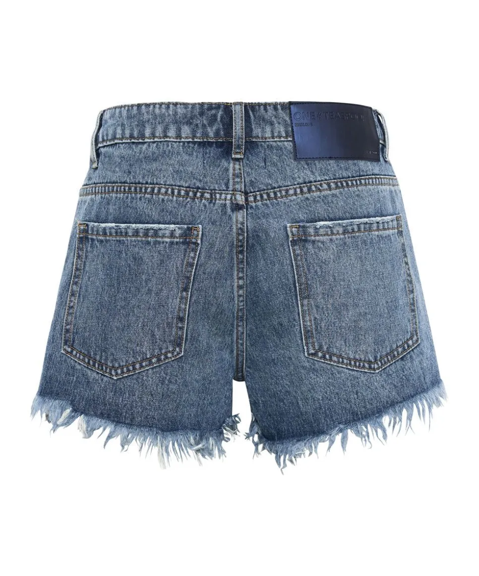 Denim Shorts|ONE TEASPOON Blue Love Marlons Low Waist Boyfriend Shorts