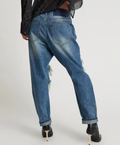 Denim Jeans|ONE TEASPOON Blue Love Saints Boyfriend Jeans