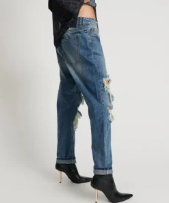 Denim Jeans|ONE TEASPOON Blue Love Saints Boyfriend Jeans