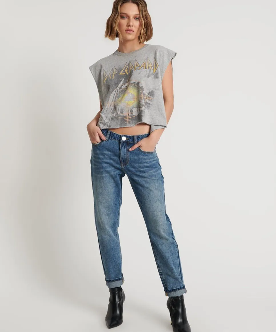 Denim Jeans|ONE TEASPOON Blue Love Stixx Low Waist Slim Straight Leg Jeans