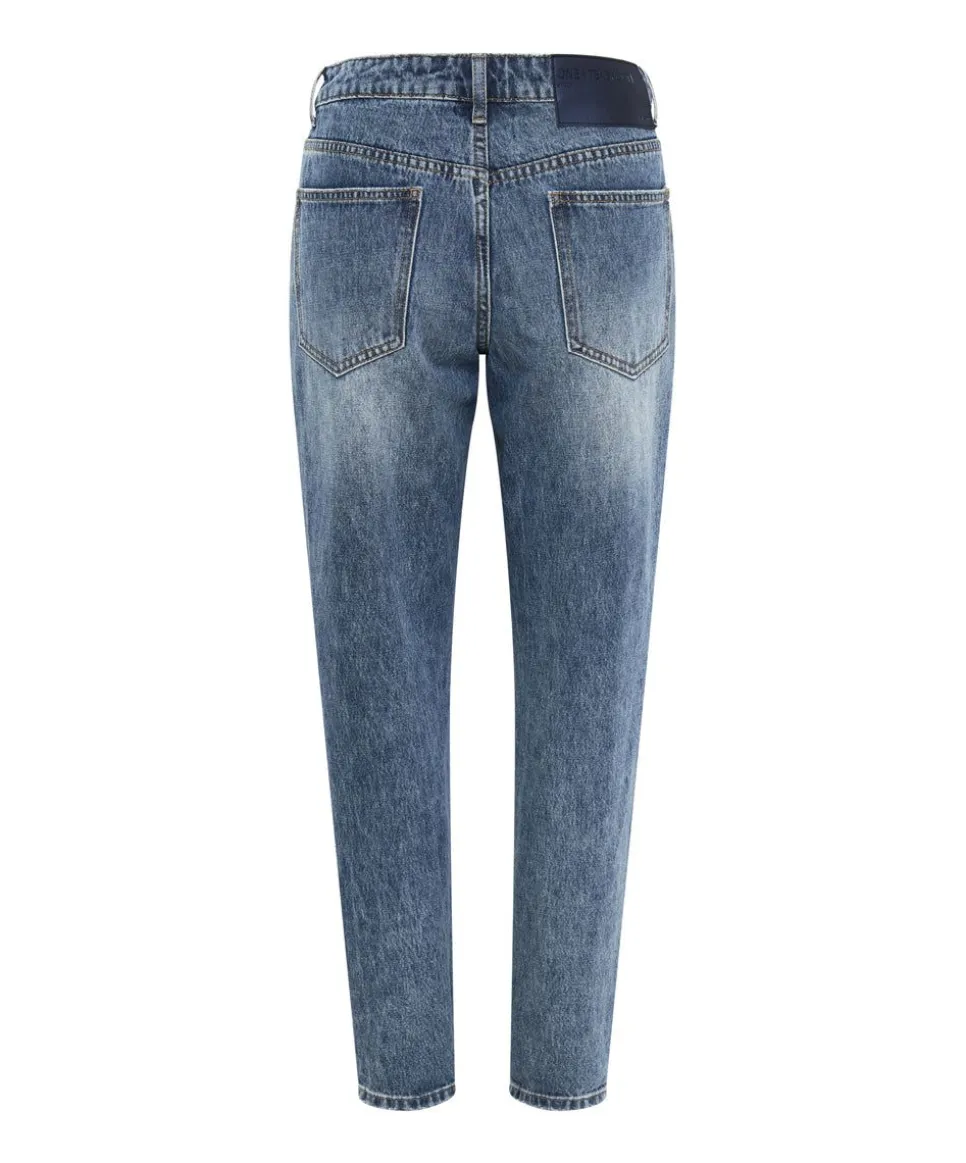 Denim Jeans|ONE TEASPOON Blue Love Stixx Low Waist Slim Straight Leg Jeans
