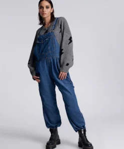 Denim Jumpsuits|ONE TEASPOON Blue Night Stanton St Oversized Overalls
