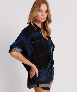 Shirts|ONE TEASPOON Blue Punk Daria Denim Shirt