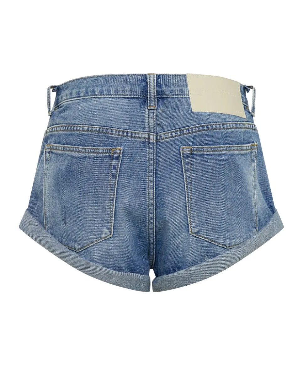 Denim Shorts|ONE TEASPOON Blue Rapture Chained Bandits Low Waist Denim Shorts