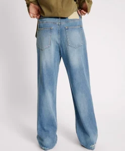 Denim Jeans|ONE TEASPOON Blue Rapture Jackson Mid Waist Wide Leg Denim Jeans