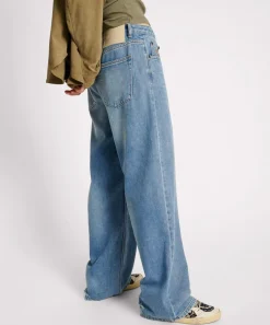 Denim Jeans|ONE TEASPOON Blue Rapture Jackson Mid Waist Wide Leg Denim Jeans