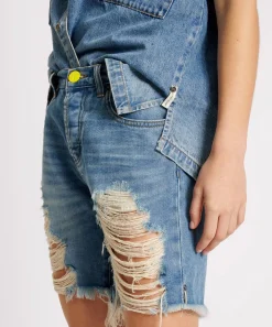 Denim Shorts|ONE TEASPOON Blue Rapture Stevies High Waist Long Length Boyfriend Denim Shorts