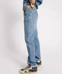 Denim Jeans|ONE TEASPOON Blue Rapture Truckers Low Waist Straight Leg Denim Jeans