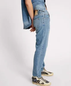 Denim Jeans|ONE TEASPOON Blue Rapture Truckers Low Waist Straight Leg Denim Jeans