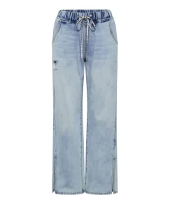 Denim Jeans|ONE TEASPOON Blue Tornado Roadhouse Wide Leg Drawstring Jeans