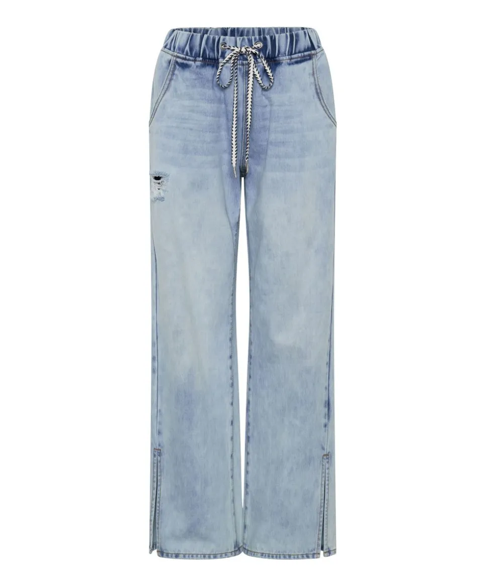 Denim Jeans|ONE TEASPOON Blue Tornado Roadhouse Wide Leg Drawstring Jeans