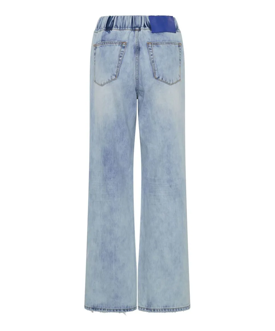 Denim Jeans|ONE TEASPOON Blue Tornado Roadhouse Wide Leg Drawstring Jeans