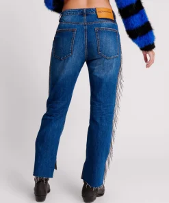 Denim Jeans|ONE TEASPOON Bluemoon Jewelled Hooligans Mid Waist Relaxed Jeans