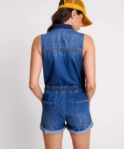 Denim Jumpsuits|ONE TEASPOON Bluemoon Lilly Sporty Denim Jumpsuit