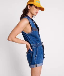 Denim Jumpsuits|ONE TEASPOON Bluemoon Lilly Sporty Denim Jumpsuit