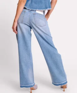 Denim Jeans|ONE TEASPOON Bolt Blue Lowriders Low Waist Wide Leg Jeans