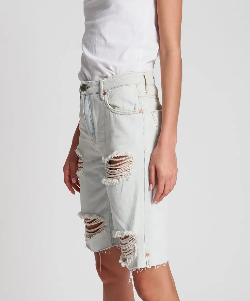 Denim Shorts|ONE TEASPOON Brando Longline Truckers Mid Waist Relaxed Shorts